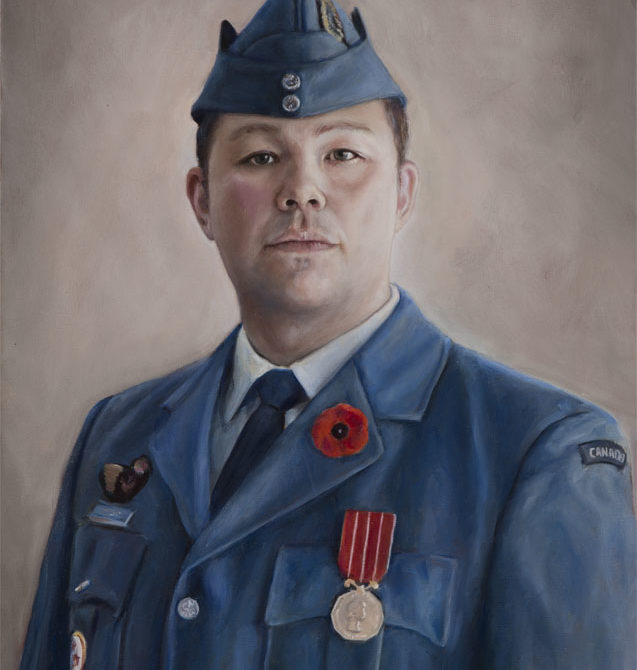 oil painting portrait on canvas, Military portrait, artist Lydia Pepin