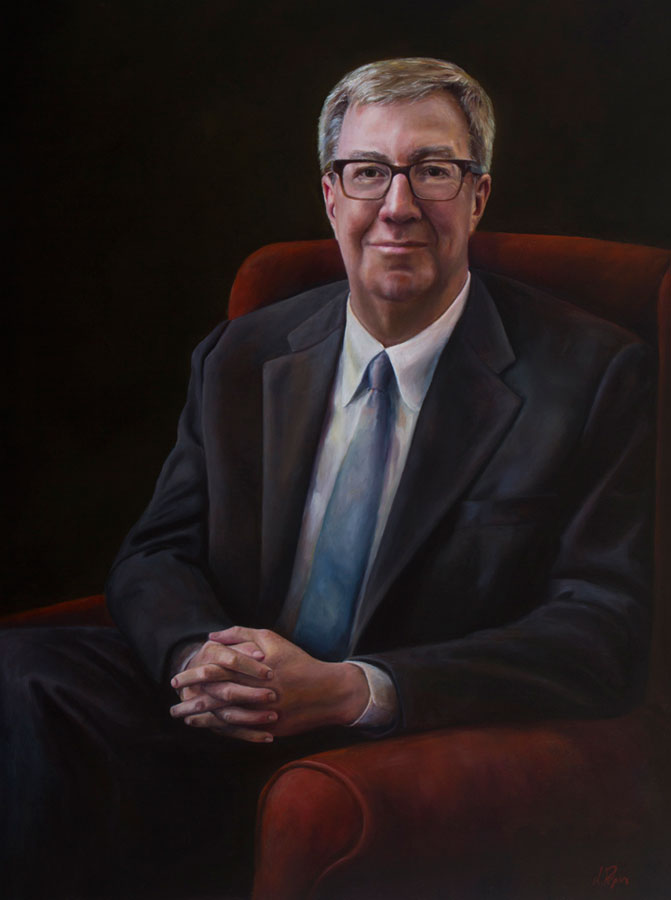Ottawa Mayor Jim Watson Portrait Painting, artist Lydia Pepin