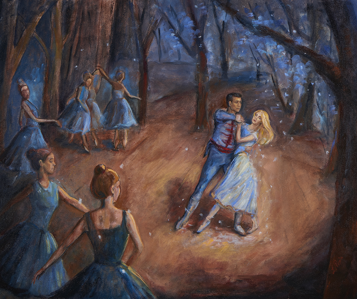 nutcracker ballet, romantic oil painting, oil on canvas